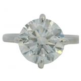 Platinum 4.02 ct Round VS Lab Diamond Ring