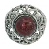 Antique Style Genuine Ruby Filigree Ring