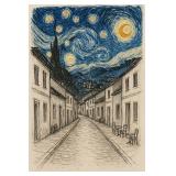 Arles at Night Sketch LTD EDT by Studio Van Gogh