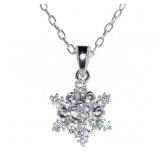 Stunning White Topaz Snowflake Necklace