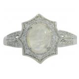 Natural 2.20 ct Moonstone Cocktail Ring