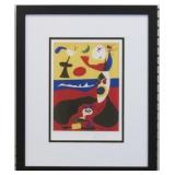 Summer lï¿½ete Framed by Joan Miro