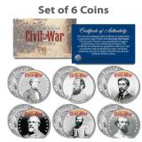 American Civil War Confederate Leaders Coin Set