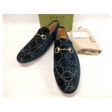 Gucci Unused Horsebit Velvet Loafers Size 13 1/2