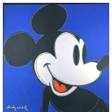Blue Mickey Large Canvas Giclee by Andy Warhol