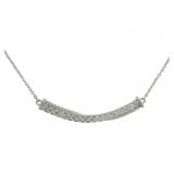 Brilliant 3/4 ct VS Diamond Smile Necklace