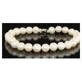 Genuine 8 mm Cultured Pearl 7.5" Bracelet