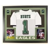 Autographed Jalen Hurts Custom Framed Jersey