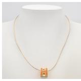 Hermes H Cube Necklace