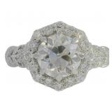 10k Gold 2.57 ct Old European VS Lab Diamond Ring