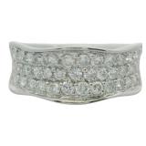Platinum 1.00 ct Natural Brilliant Diamond Ring