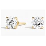 14kt Gold 1.00 ct VS Lab Diamond Stud Earrings