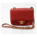 Chanel Chevron V-Stitch Chain Shoulder Bag