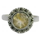 Round 2.00 ct Genuine Citrine Solitaire Ring