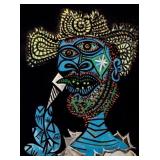 Man w/Straw Hat Canvas by Pablo Picasso