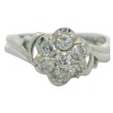 Platinum 1/2 ct Natural Brilliant Diamond Ring