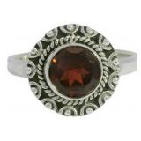 Round 2.00 ct Genuine Garnet Solitaire Ring