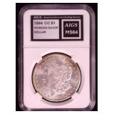 1884 Carson City MS64 Morgan Silver Dollar