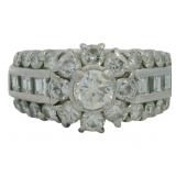 Platinum 2.03 ct Natural Brilliant Diamond Ring