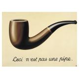 This Is Not a Pipe Canvas by Rene Magritte