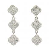 Elegant 1.78 ct VS Lab Diamond Dangle Earrings