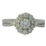 Platinum 3/5 ct Natural Brilliant Diamond Ring