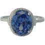 Oval 3.48 ct Tanzanite & Natural Diamond Ring