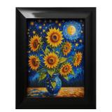Sunflower Starry Night Framed Canvas Van Gogh LTD
