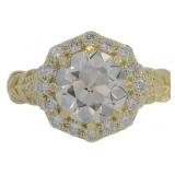 10k Gold 2.81 ct Old European VS Lab Diamond Ring