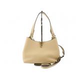 VERSACE Beige Leather 2 Way Shoulder Bag