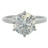 14kt Gold 2.02 ct Round Lab Diamond Solitaire Ring