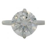 Platinum 4.02 ct Round VS Lab Diamond Ring