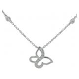 Brilliant 3/4 ct VS Diamond Butterfly Necklace