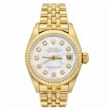 Rolex 18kt Gold Lady Datejust President Watch