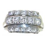 Platinum .90 ct Natural Brilliant Diamond Ring