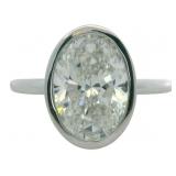 14kt Gold 3.00 ct Oval Cut VS Lab Diamond Ring