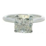 14kt Gold 2.01 ct Cushion Cut VS Lab Diamond Ring