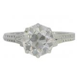 10k Gold 2.11 ct Old European Cut Lab Diamond Ring