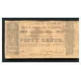 1862 50 Cent state of Virginia Note