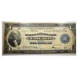 1918 $1 Green Eagle Chicago Federal Reserve Note
