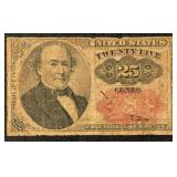 1874 25 Cent Fractional Currency Note