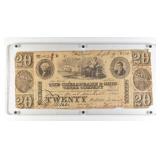 1840 $20 Frederick MD Obsolete Note