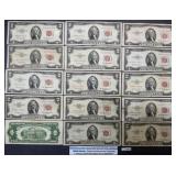 1953 $2 Red Seal Currency Lot
