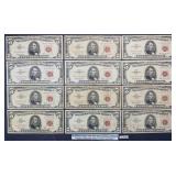 1963 $5 Red Seal Currency Lot