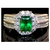 Platinum 1.95 ct Natural Tourmaline & Diamond Ring