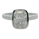 10k Gold 2.00 ct Bezel Set Lab Diamond Ring