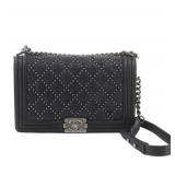 Chanel Lambskin Studded Boy Flap Bag
