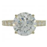 14kt Gold 4.23 ct Round Lab Diamond Ring