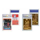 Kobe Bryant Gold & Michael Jordan Rookie Card Set