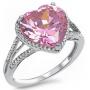 Gorgeous 6.50 ct Pink Sapphire Heart Ring